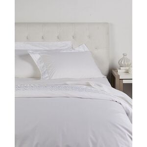 Maurizio Italy Double Scallop Duvet Set, White